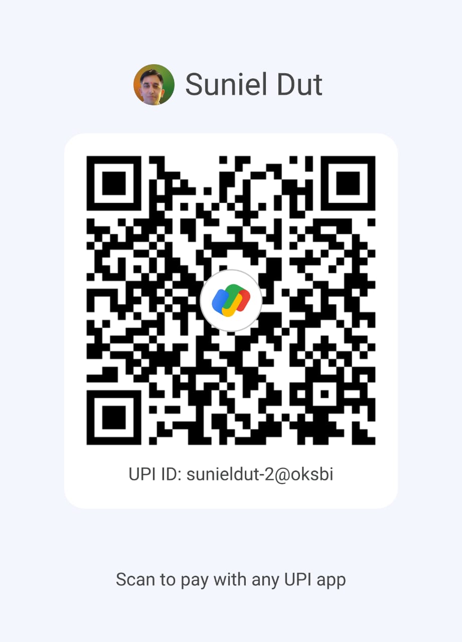 UPI QR code to pay Suniel Dut
